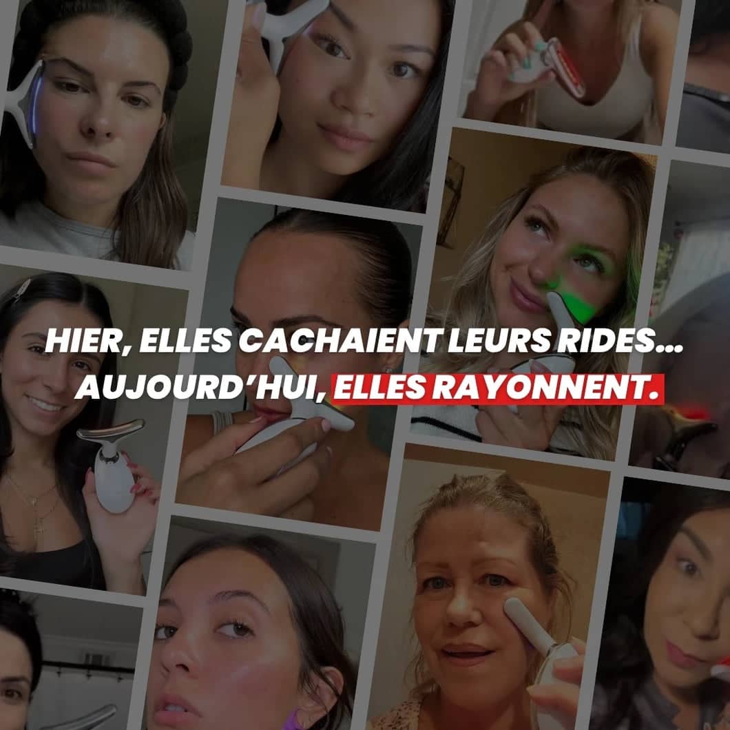 LumiFace™ – Masseur facial LED anti-âge et raffermissant