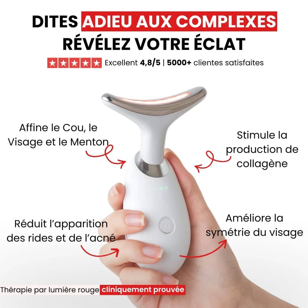 LumiFace™ – Masseur facial LED anti-âge et raffermissant